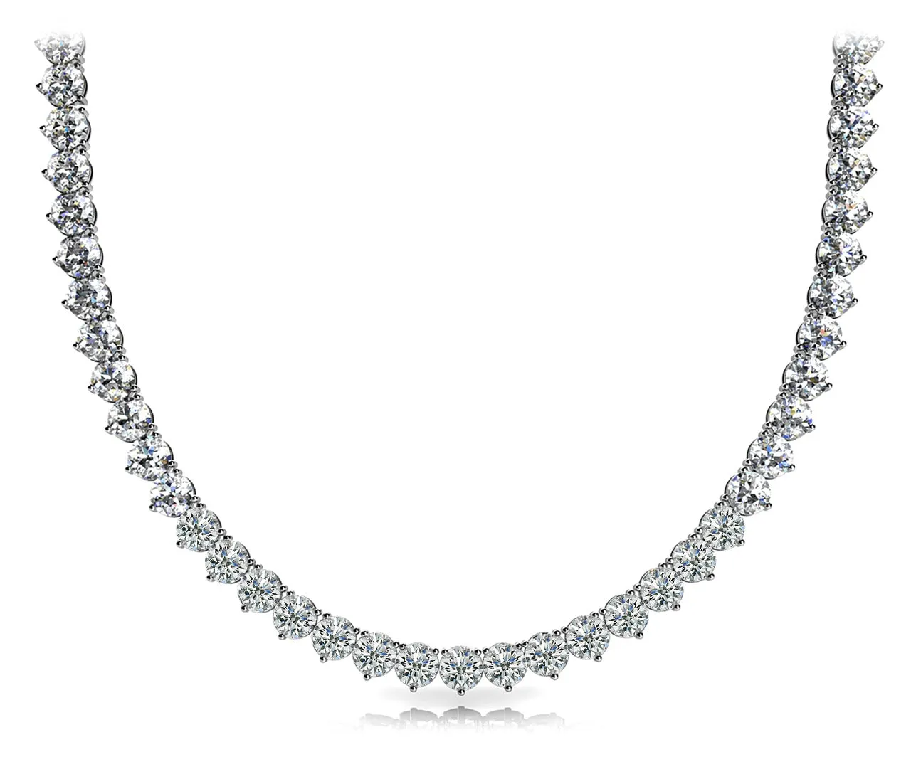 WIND 19 Carat Diamond Rivera Necklace in 14K White Gold 3 prong set  16 pointer F Color VS1 Clarity BY MIKE NEKTA