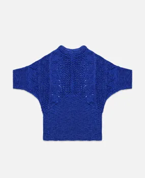 Women's Knitted Top (Blue)