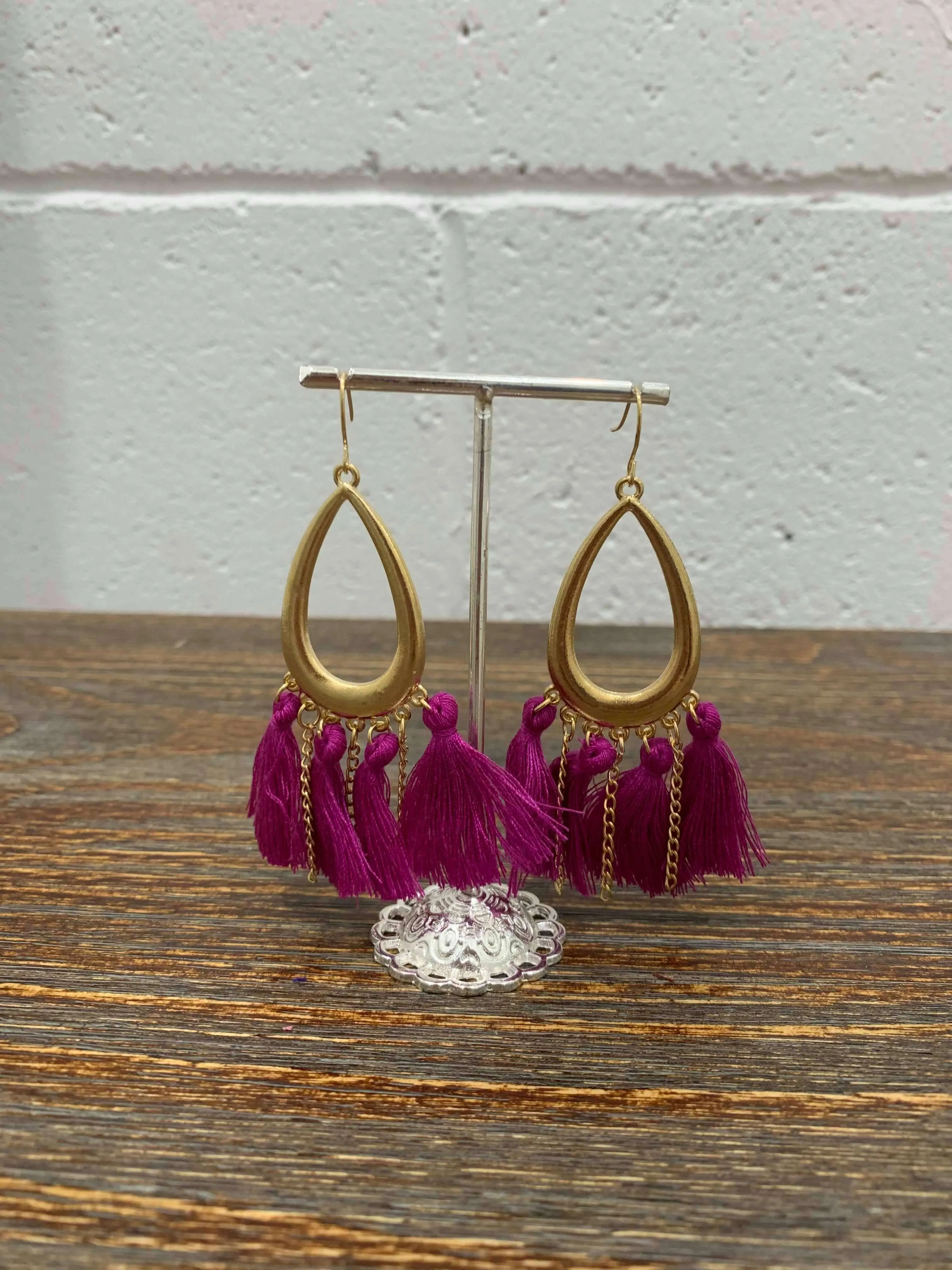 Women's Teardrop Tassel Earrings